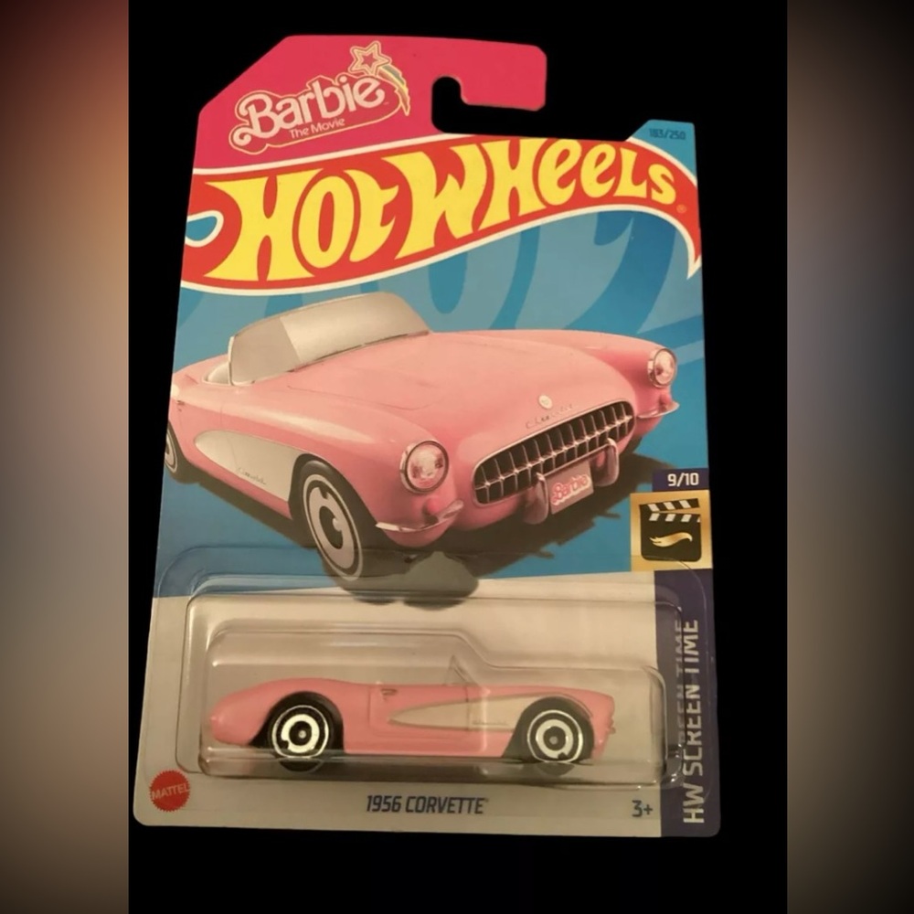 Hot Wheels Barbie The Movie 1956 Corvette Pink, Die-Cast
